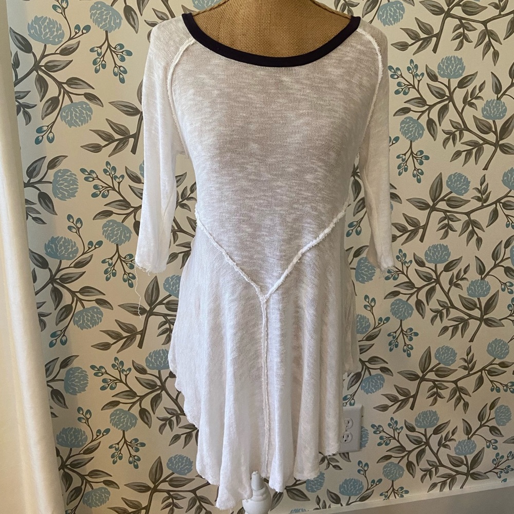 Free People White Sheer Top